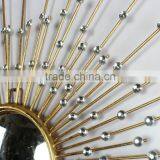 Antique Gold Starburst Wall Mirror for Home Decor thumbnail-2