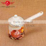 Hot Sale 3pcs Full Decal Enamel Round Handle Coffee Bucket / Coffee Jug Setwith Cover thumbnail-3