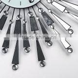 Metal Crystal Wall Digital Clock With Mirror thumbnail-3