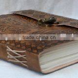 Handmade Vintage Tree Of Life Embossed Leather Diary With Clasp thumbnail-3