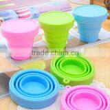 2015 Silicone Cup Brand New FDA Silicon Fold Travel Cup MOQ is 500 Pieces thumbnail-1