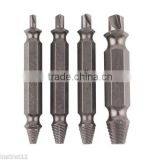 Cheap High Quality 4pcs Diffrent Size Screw Extractor Set Drill Bits Broken Damaged Bolt Remover thumbnail-2