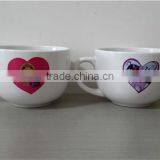 White Colour Customized Logo Ceramic Coffee Mugs thumbnail-2