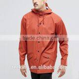 Custom Button-up Plain Men's Waterproof Rain Jacket thumbnail-1