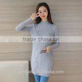 Winter Fashion Women Long Pullover Sweater Knitted Sweater Designs for Ladies thumbnail-2