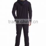 Wholesale Plain Black Custom Pullover Gym Men's Terry Cloth Sweatershirts With Logo thumbnail-3