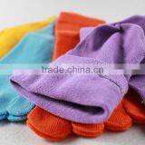 Plain Color 100% Cotton Socks Five Toe Socks thumbnail-3