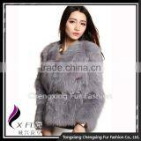 CX-G-A-225A Wholesale Winter Warm Genuine Fox Fur Jacket thumbnail-4