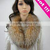 Collar-F3 Detachable Genuine Crystal Big Fox Fur Collar thumbnail-1