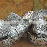 Big Antique Silver Wide Cuff Bangle Vintage Style Custom Design Cuff Bangle for Promotional Birthday Gifts thumbnail-5
