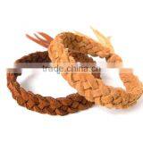 Suede Leather Wrap Bracelet, Handwoven Leather Bracelet, Bohemian Bracelet, Braided Friendship Bracelet thumbnail-1
