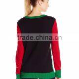 Women Geen Colorful Sweater Tree Pattern Acrylic Christmas Sweater thumbnail-2