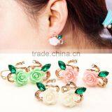 Zm53245a Korean Model Stock Jewelry Earrings Moq 10 Pieces Flower Shape Earrings thumbnail-5