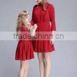 Ruffle Chiffon Fabric Mother Daughter Dresses Latest Frock Designs ForTeenage Girls thumbnail-1