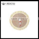 Wholesale Double Ruffles Burlap Christmas Tree Skirt thumbnail-2