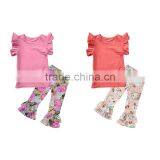 New Arrival Spring Summer Princess Baby Girl Clothing Outfit Hot Sale Baby Party Top With Pants Ruffle Set Fashion Flower Pants thumbnail-4