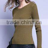 Factory Wholesale Women's Thin Wide Neck Tight Pullover Spring Sweaters With High Quality thumbnail-2