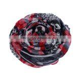 Voile Scarves & Wraps Rectangle Black Wine Red Leopard Print Scarves thumbnail-3