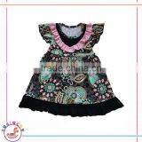 Facotry outlet HIgh quality 95% Cotton Ruffles design elegant party dress Baby girl dress
