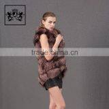 High Quality Lady Fur Coat Genuine Fur Real Girl Fur Vest thumbnail-1