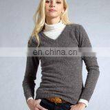 Ladies' v Neck Cashmere Sweater