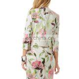 Spring Fashion New European Floral Lady Jacket Long Sleeve Cotton Elegant Ladies Fancy Jacket thumbnail-3
