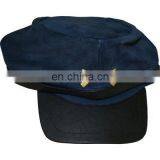 HMB-904B LEATHER CIVIL WAR CAP BLUE HAT RUSSIAN HATS