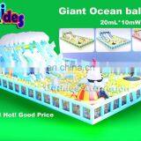 U-Rides White Snow bear Giant Inflatable Ocean ball pool with slides and toys