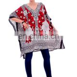 Caftan Tunic polyester maxi poncho Women's Kaftan caftan Night wear Hippie Dress Kimono Satiny Silky Look Plus Size viscose