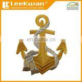 Metallic Thread Embroidery Applique Anchor Design thumbnail-1