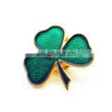30 Experience OEM HIGH QUALITY GOLD Glitter Three-Leaf Clover Green Lapel Pin thumbnail-3