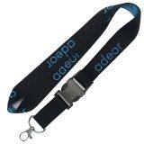 Wholesale Personalised Custom Double Sided Embroidery Jacquard Woven Logo Lanyard for Promotion thumbnail-1