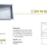 Single Bowl Handmade Sink, R10 Handcraft Sink, Kitchen Sink (HA109-R10) thumbnail-2