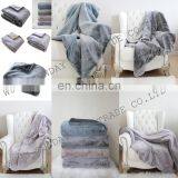 Latest Design Faux Rabbit Fur Tip Faded Throw ,Good Quality Fashion Fake Rabbit Fur Tip Faded Blanket thumbnail-2