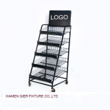 Supermarket Flooring Stand Metal Wire Bread Display Rack thumbnail-3