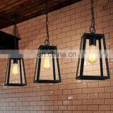 New Pendant Lighting Geometric Cage Industrial Lamps With Black&white