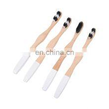 2020 Custom Logo 100% Organic Curved Nylon Bristle Bamboo Toothbrush thumbnail-3