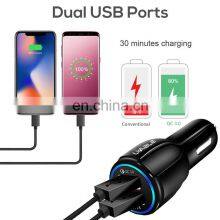 Car Charger 3.0 QC 3.0 Dual USB Quick Charging Adapter Car-Charger Type For Micro USB C Cable Phone Charger thumbnail-3