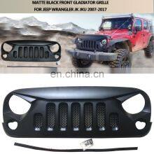 J189-5 Black Angry Car Grille ABS Front Grill for Jeep for Wrangler jk thumbnail-3