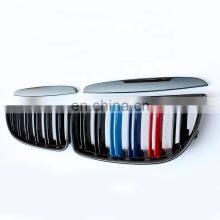 M3 Style E90 Front Bumper Grill for BMW 3 Series E90 M Color Double Slat Line Style 2005-2008 thumbnail-1