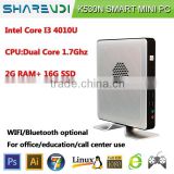 Core I3 cloud computer with USB 3.0 RS232 support smooth online video