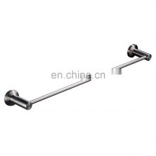 Bathroom accessories single brushed nickel towel rack rail bar holder set 304 stainless steel wall mounted metal