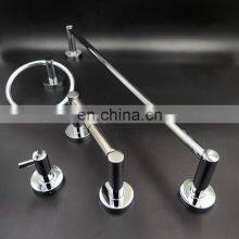 Chrome Bathroom Accessories Set 4-Piece Sanitary Hardware Wall Mounted Bathroom Hotel Restroom Shower