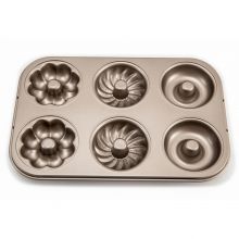 High Quality Muffin mold baking bakeware tools non stick carbon steel 6 cup cake mold pan baking pan