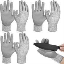 Anti Cut Level 5/D ANSI A5 13G HPPE Liner PU Coated Cut Resistant Knife Proof Gloves thumbnail-2