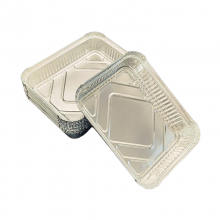 Disposable 900ml Aluminum Foil Container Rectangular Food Tray for Baking Roasting Takeout Use thumbnail-4