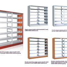Sistema de estanterías para bibliotecas de acero de alta resistencia profesional que ahorra espacio | Diseño de doble columna | Precio de fábrica OEM thumbnail-2