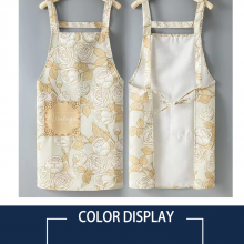 New Fashionable Women's Bib Apron Household Kitchen Work Clothes Polyester Apronapron thumbnail-4