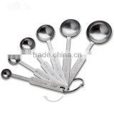 Stainless Steel Measuring Spoons With US and Metric Sizes ,Set of 6 Accurate Spoons Quality Choice