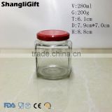 LFGB Food Grade Honey Jar 280ml Storage Glass Bottles/Jars